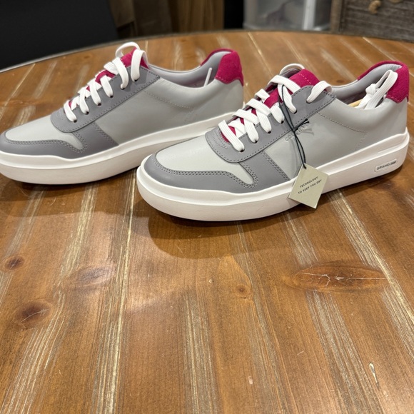 COLE HAAN Grand Pro Am Golf Trainer Sneaker Shoes Pink Grey Women's Size 8 - Picture 5 of 11
